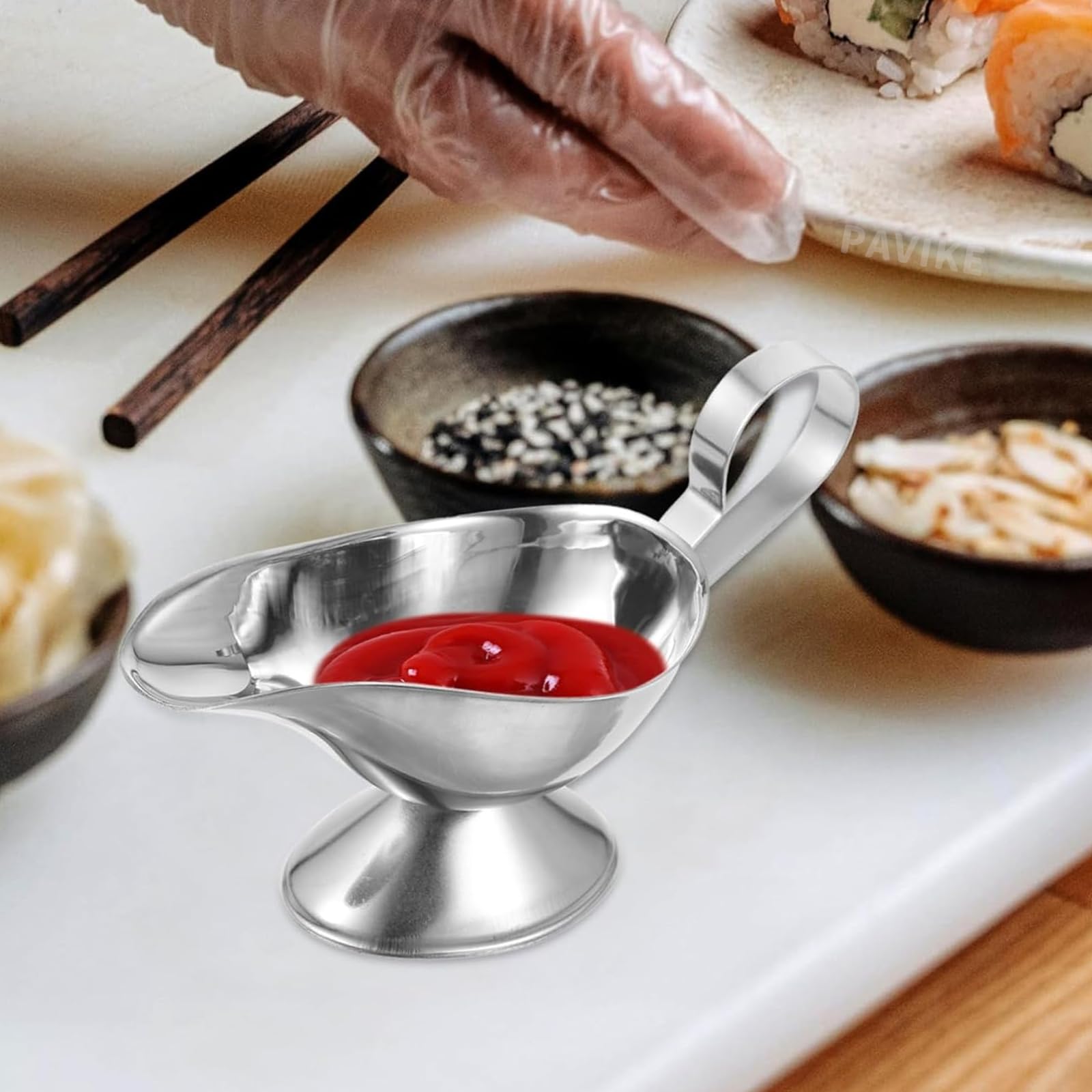 Amazon | PAVIKE ソースポット ソース容器 ステンレス製 グレイビー
