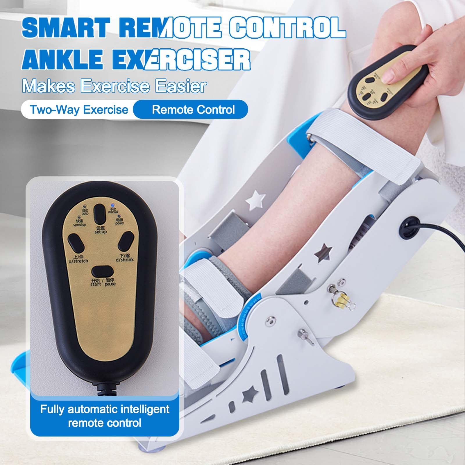 Fortalecedor de Tobillo eléctrico y ortesis de caída de pie con Velocidad Ajustable para la rehabilitación del accidente cerebrovascular y el Soporte del Tobillo