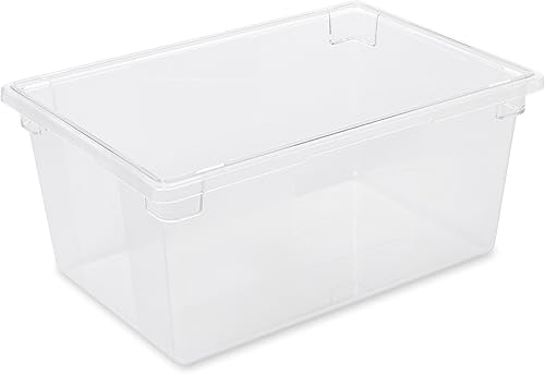 Vista 32 de Rubbermaid - Caja Tote para alimentos, producto comercial para restaurante, cocina y cafetería, 2 galones, transparente (FG330700CLR)