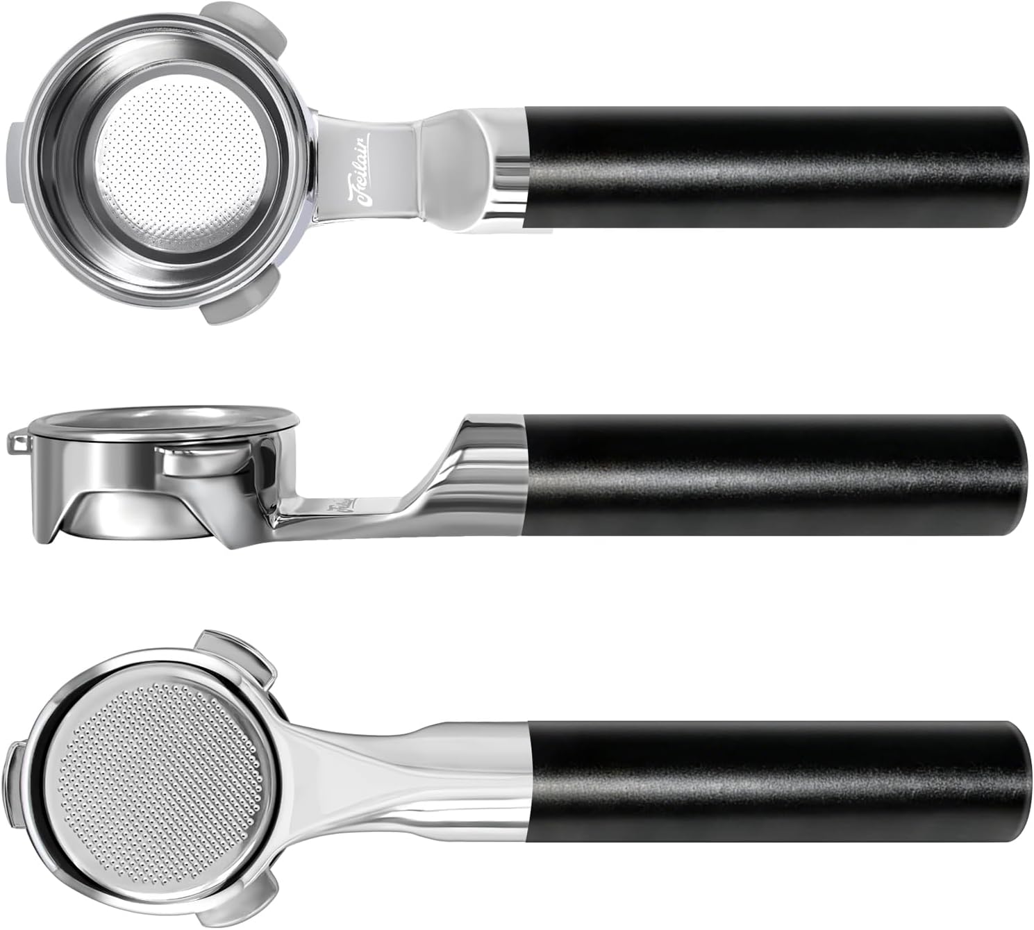 54mm Bottomless Portafilter for Breville Bambino & Barista Express | Naked portafilter with 18g precision basket & flat tamping bottom, Spot channeling & improve crema in 304 stainless steel