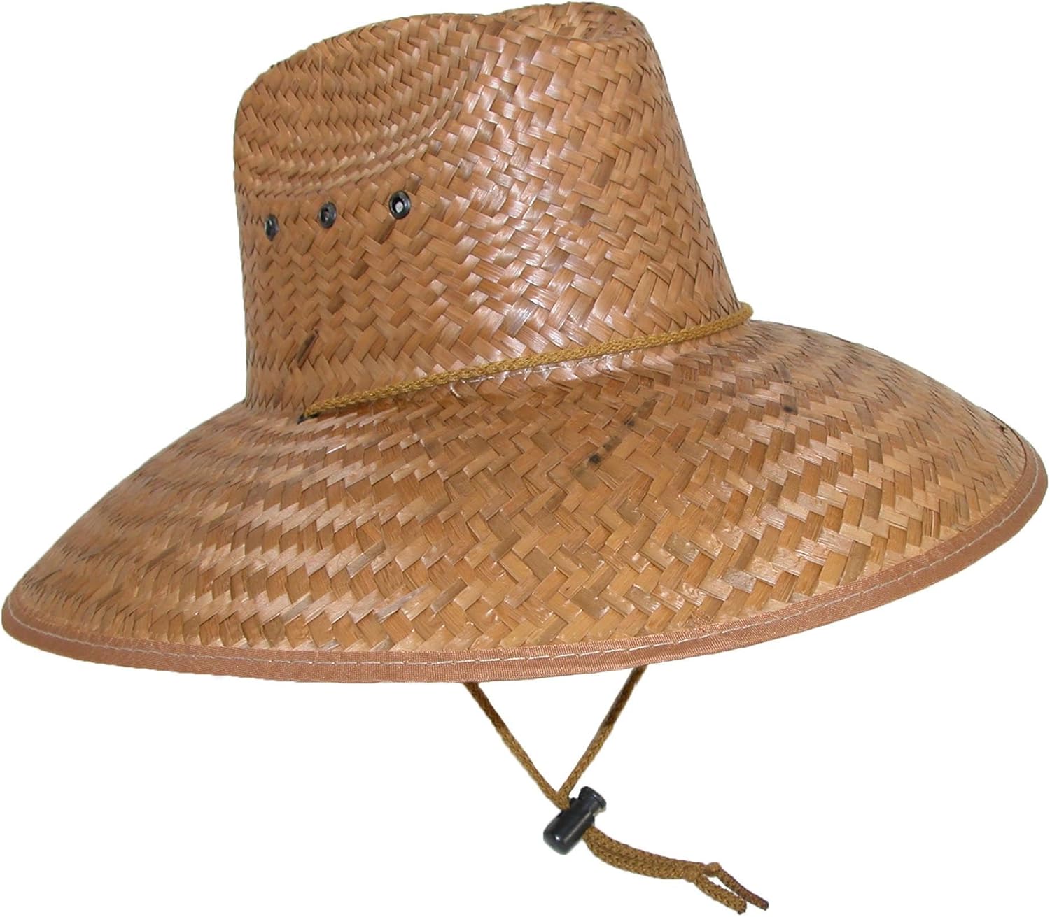 CTM Palm Straw Lifeguard Hat with Wide Brim - Image 2