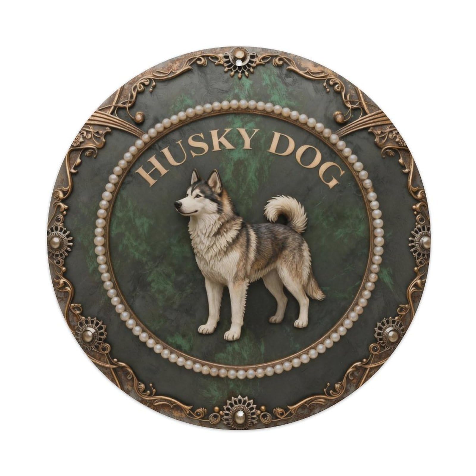 Husky Dog Iron Decor Metal Tin Sign Plaque