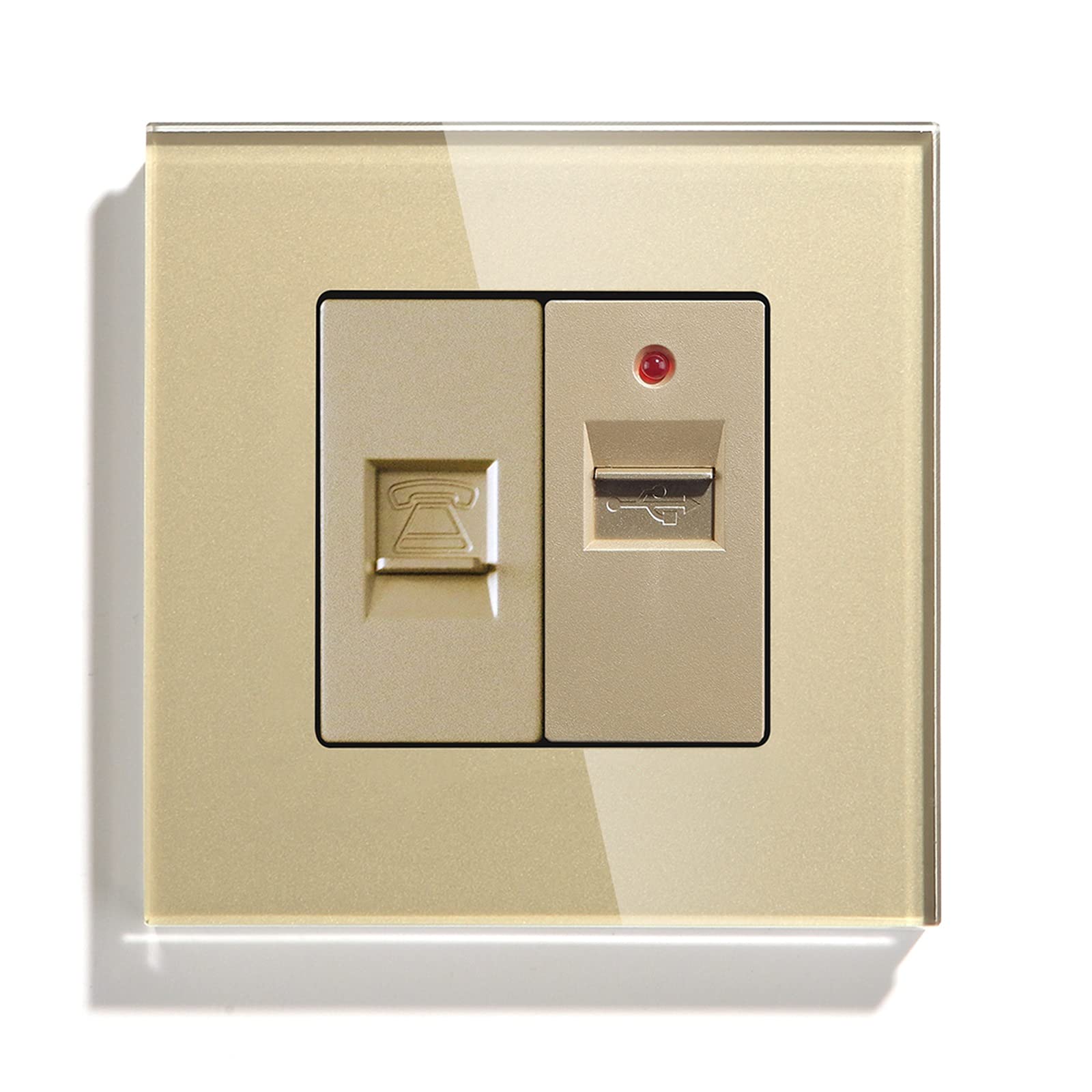 BSEED Enchufe Pared con 20W USB y Tipo C,Enchufe USB C de Cristal,Carga Rápida,3 en 1，Fácil Instalación,1 Enchufe,86mm Blanco — view 30