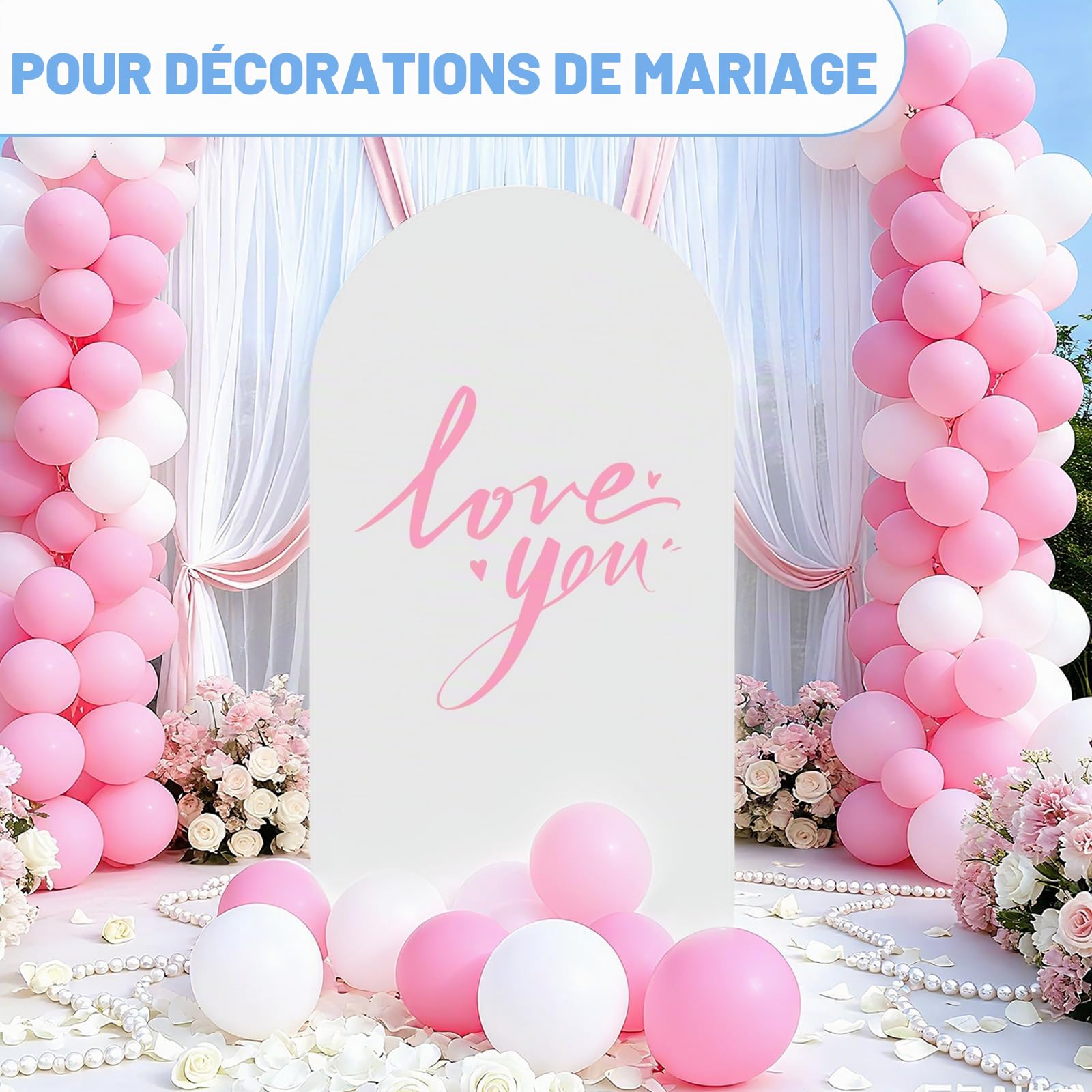 Backdrop Arche, Toile de Fond Mariage, Arche de Mariage, Toile de Fond Arche pour Mariage, fête, Anniversaire, fête prénatale, Banquet