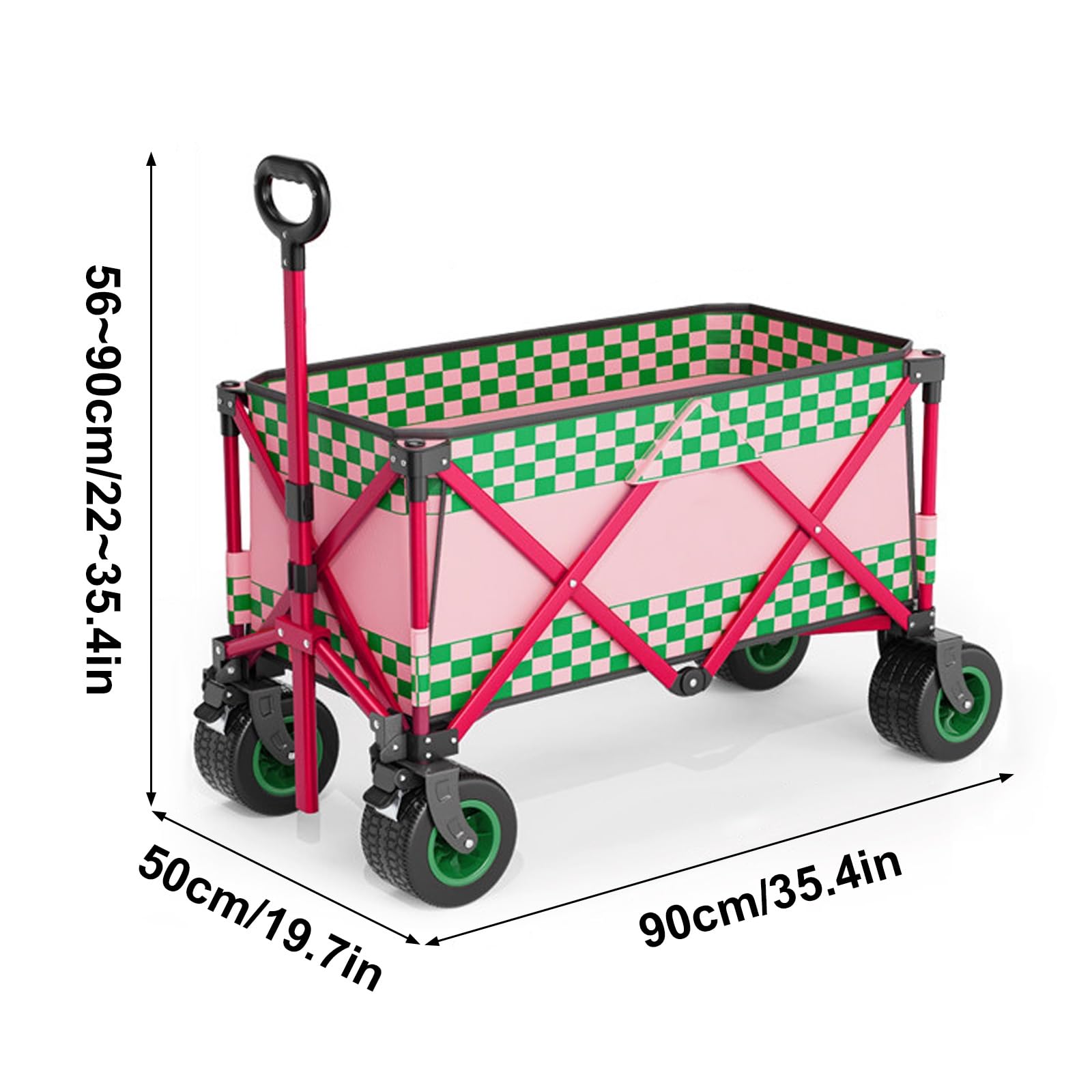 Zusammenklappbarer Strandwagen, Tragbarer Campingwagen, Konzipiert for Autocamping, Frachttransport und Wohnmobiltreffen