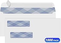 Vista 8 de Sobres comerciales autosellados 500#8, diseño de doble ventana PANDRI No.8 para negocios y Quickbooks Check (factura no ajustada), correo seguro