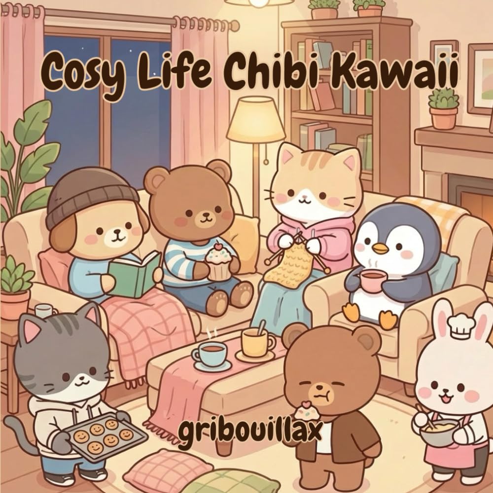 Cosy Chibi K-Pop Kawaii – Livre de coloriage relaxant pour ados et adultes | Personnages mignons, scènes cosy, coloriage ASMR anti-stress