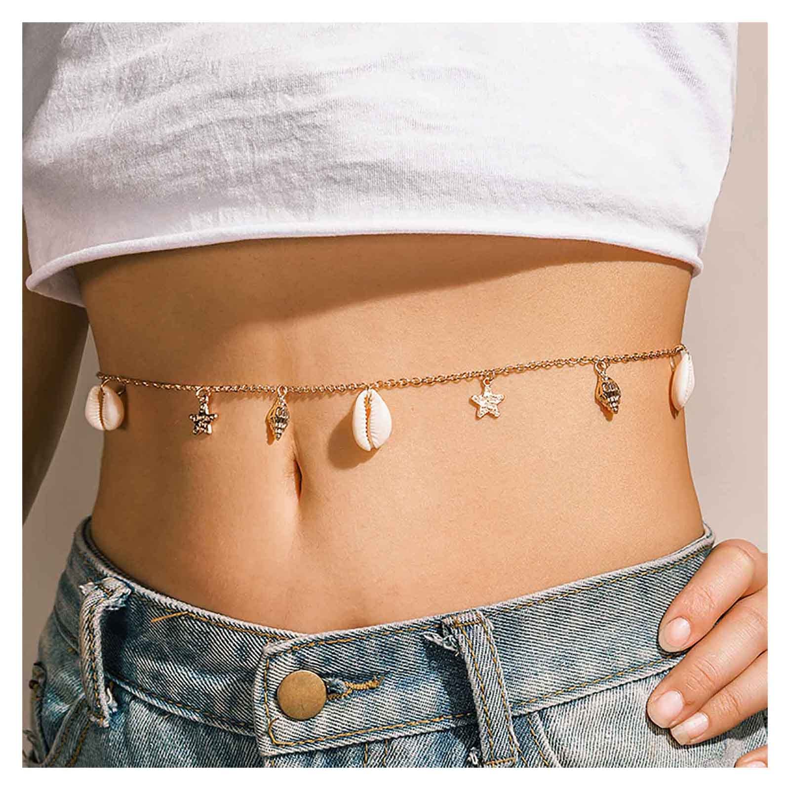 Catena Vita Boho In Stile Vintage – Catena Da Pancia In Lega Oro Con Pizzo, Minimal E Portatile, Gioiello Per Donna E Ragazza, Regalo Ideale Per Feste E Matrimoni