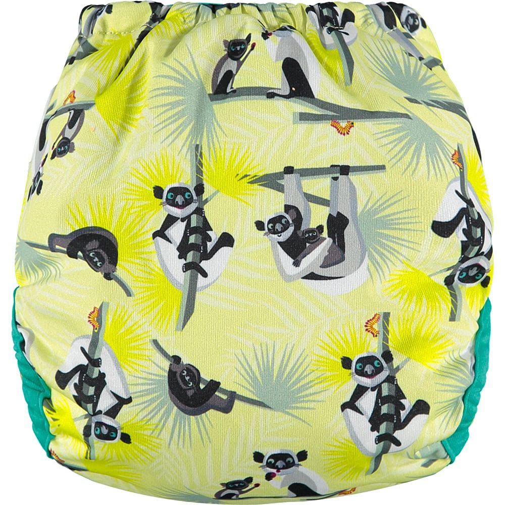 Lemur Chiudi Pannolino Riutilizzabile Bambù Popper Fastener Nascita a Vasino