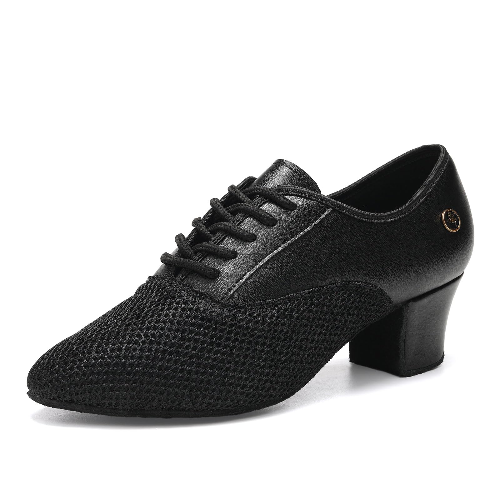 Women's Closed Toe Latin Dance Shoes Professional Salsa Modern Teaching Ballroom Practice Dance Shoes,Model RY-JTWX-Suede Sole-2" Heel-image-45