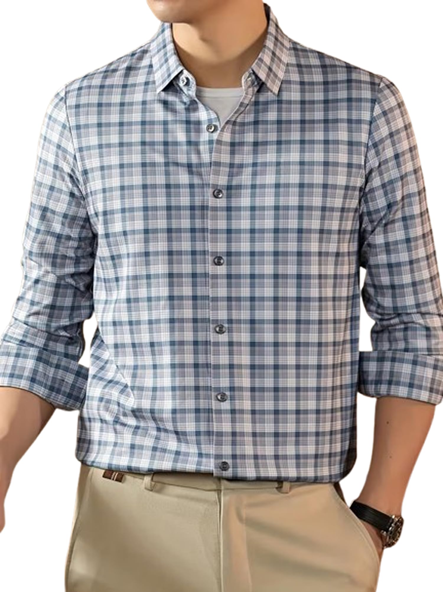 lymio Shirt for Men|| Regular Fit Stylish Shirt for Men (Small-Checks)-picture-13