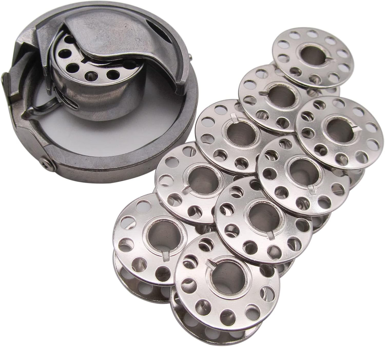 CKPSMS Brand -1SET Bobbins & Bobbin Case & Hook & Shuttle Race Cover #KP-19234 Compatible with/Replacement for Singer Brand 2250 2259 2263 Tradition 3116 3221 3232 Simple