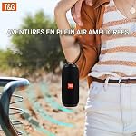 T&G Portable Bluetooth Speaker, IPX5 Waterproof Wireless Speaker with 24W Stereo Sound, 30H Playtime, TWS Dual Pairing, Bluetooth 5.0, Mini Outdoor Speaker for Home, Travel, Camping - TG117