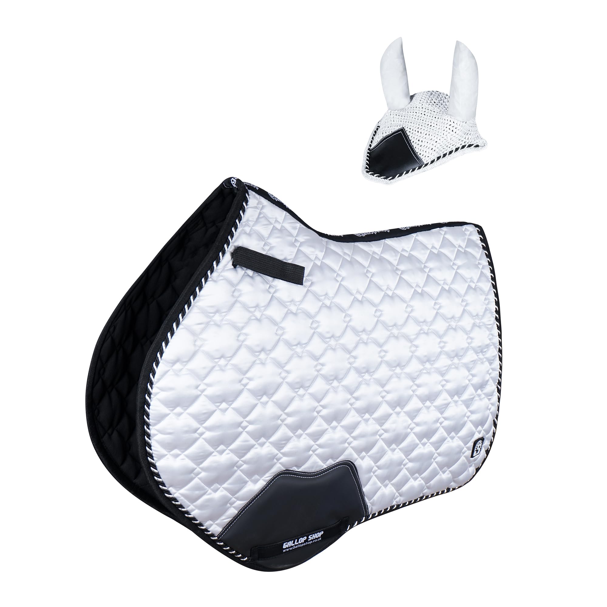 Close Contact Diamond Cut / Horse Pad / Horse Saddle Pad (White, Full)
