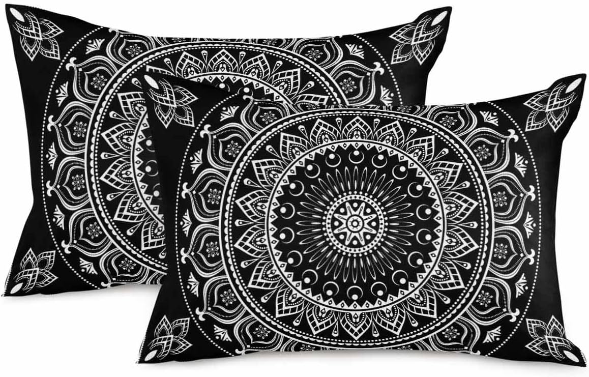 Crystal Emotion Throw Pillow Covers 20x12 Set of 2 Bohemian