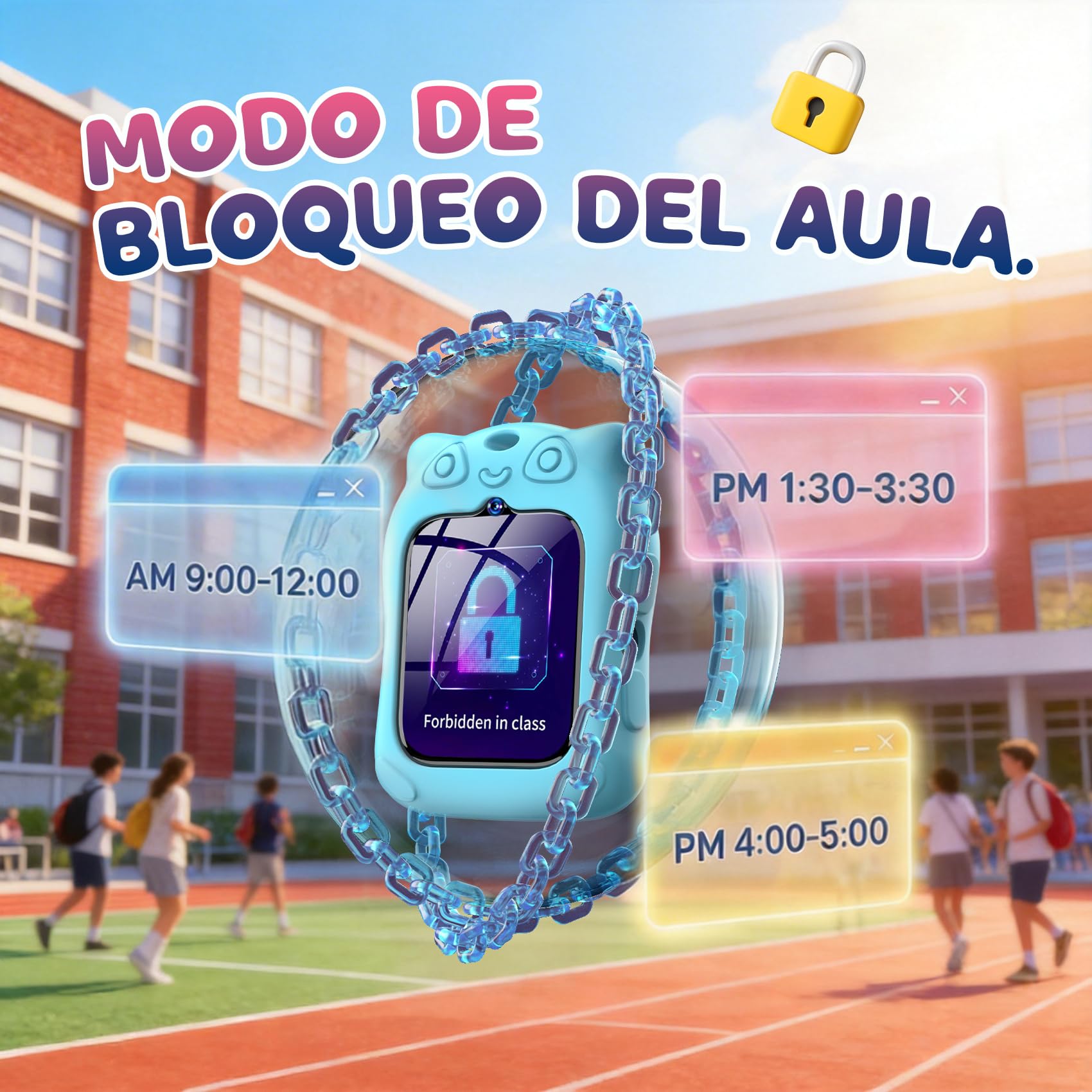 Blackview 4G Reloj Inteligente Niño con GPS, SOS, Videollamadas, Chat de Voz, 1.75” Smartwatch Niños con Podómetro, LED Linterna, Modo Escuela, Despertador, Juego, para Niños Niñas, Azul