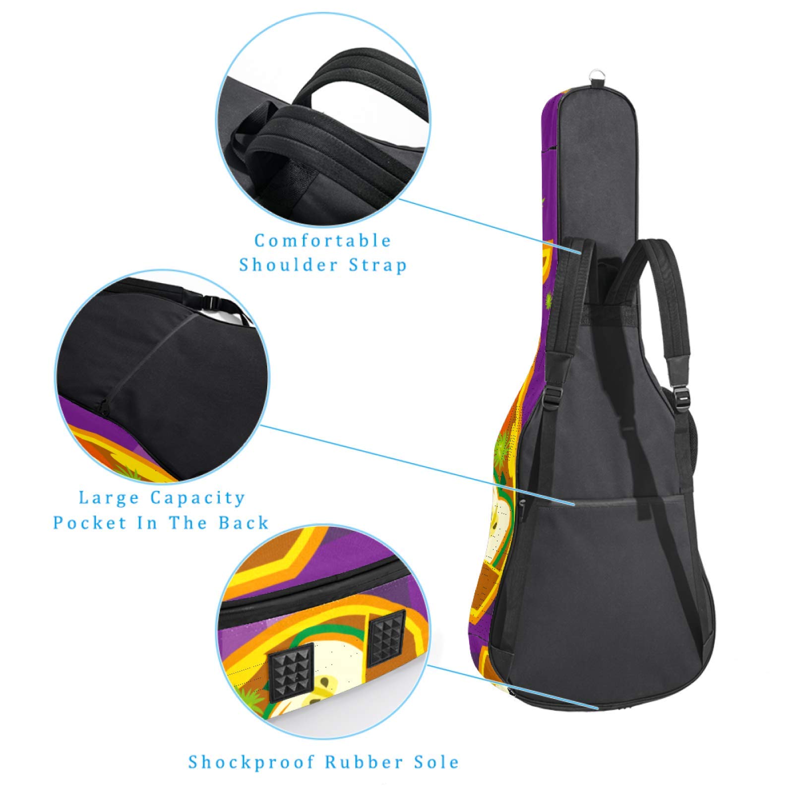 Bolsa de guitarra impermeable con cremallera suave para guitarra, bajo, acústico y clásico, para guitarra eléctrica, sangria, bebida tradicional española