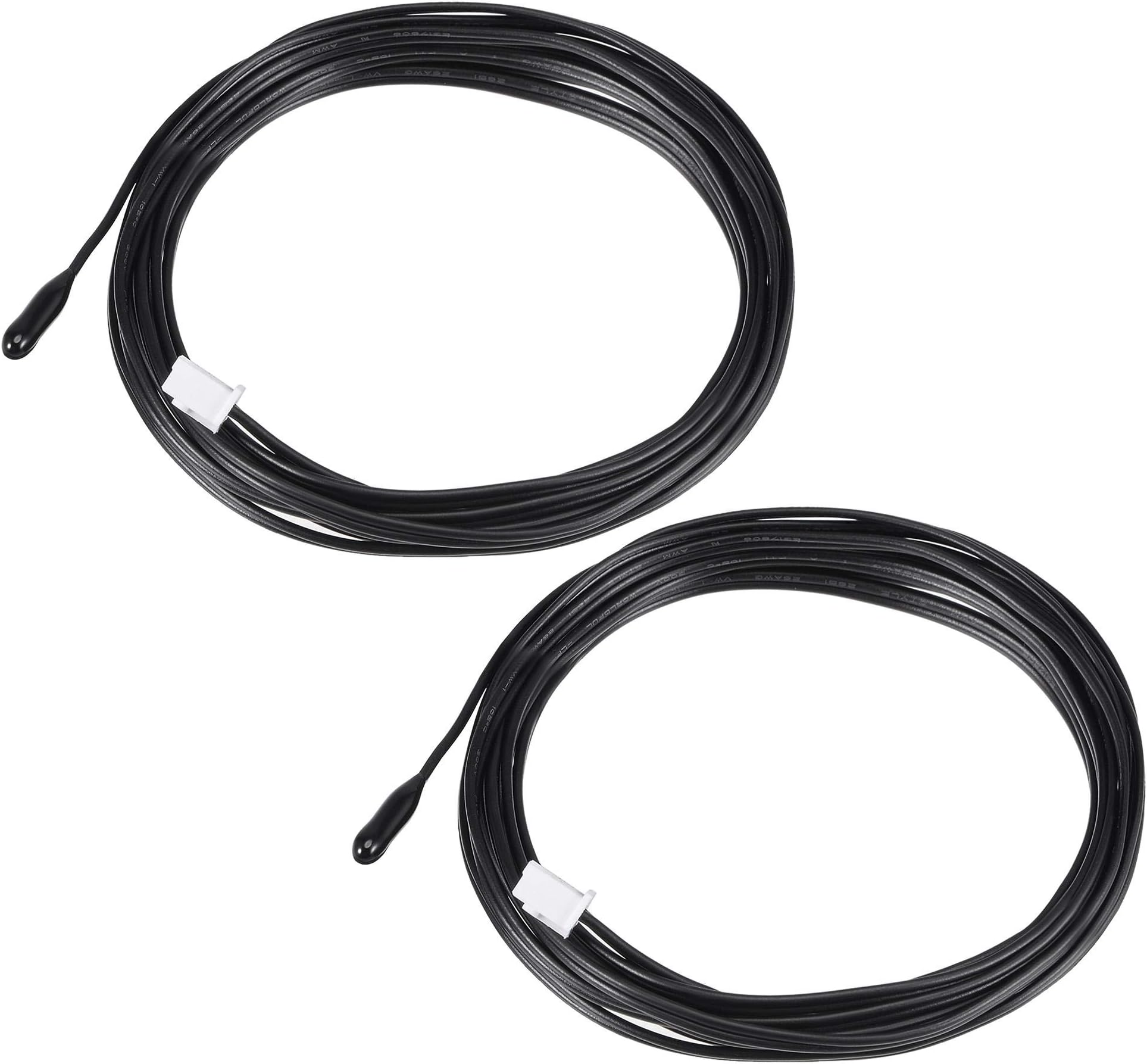 sourcing map 2pcs 10K Temperature Sensor Probe, NTC Thermal Sensor Probe 6.6ft Digital Thermometer Extension Cable