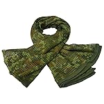 HYOUT Tactical Military Neck Scarves Woodland Camo Scarf Sniper Veil Desert Shemagh for Wargame Outdoor Sports