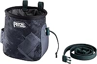 Petzl SAKA Ergonomic Chalk Bag - Eco-Friendly Climbing Chalk Pouch for Gym, Sport & Trad Climbers