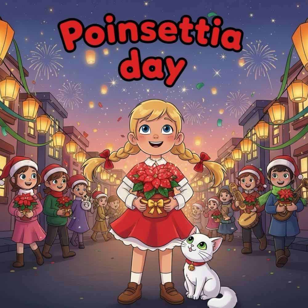 Poinsettia day book for kids : A Heartwarming Holiday Story About Kindness, Friendship, and the Joy of Giving for Children Ages 4–8