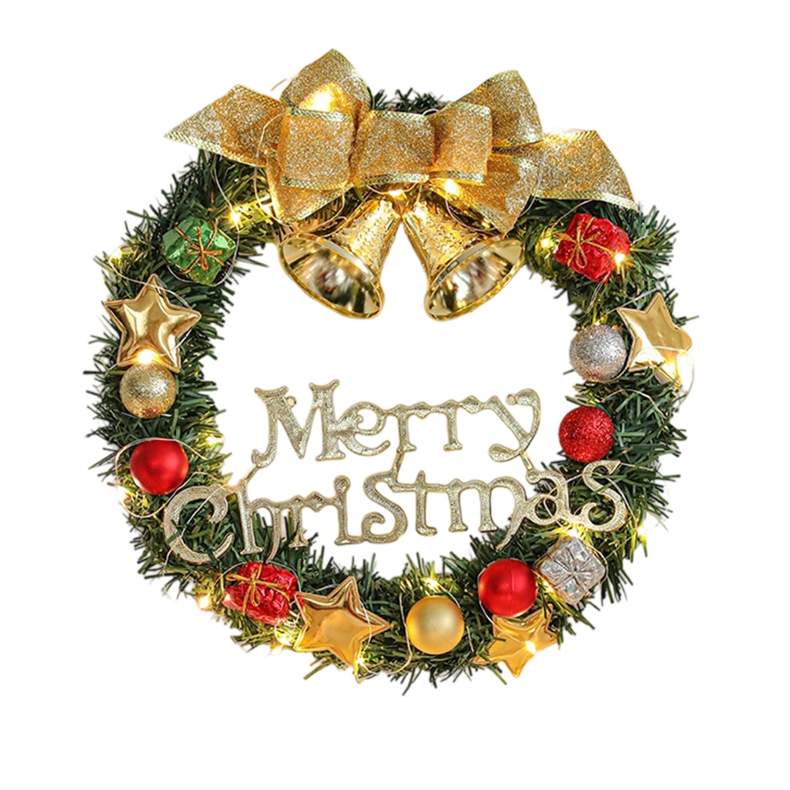 Tsophreniq Christmas Wreath for Front Door Mantels Holiday Party Centerpieces Festival for Indoor and Outdoor Decoration Christmas Wall Decoration