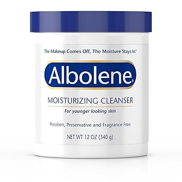 Albolene Moisturizing Cleanser & Makeup Remover - Fragrance-Free Cold Cream Cleanser for Waterproof Makeup & Oil Removal - Hydrating Face Cleanser for Dry, Sensitive, Mature Skin - 12 oz