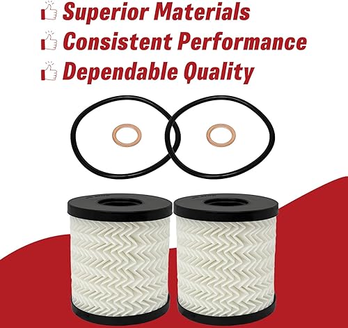 Miniatura 7 de Kit de filtro de aceite de motor de 2 piezas reemplazar 11427622446 compatible con Mini Cooper Clubman Countryman Paceman Hardtop Cabrio Coupe
