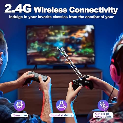 Miniatura 2 de Barra de consola de juegos retro inalámbrica, palo de videojuegos retro actualizado integrado en más de 20000 juegos con 23 emuladores, salida HDMI