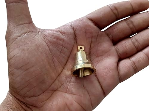 Miniatura 3 de Campanas pequeñas de latón indio para decoración de puerta del hogar, manualidades, campanas, decoración de Navidad, campanas de mascotas, campanas