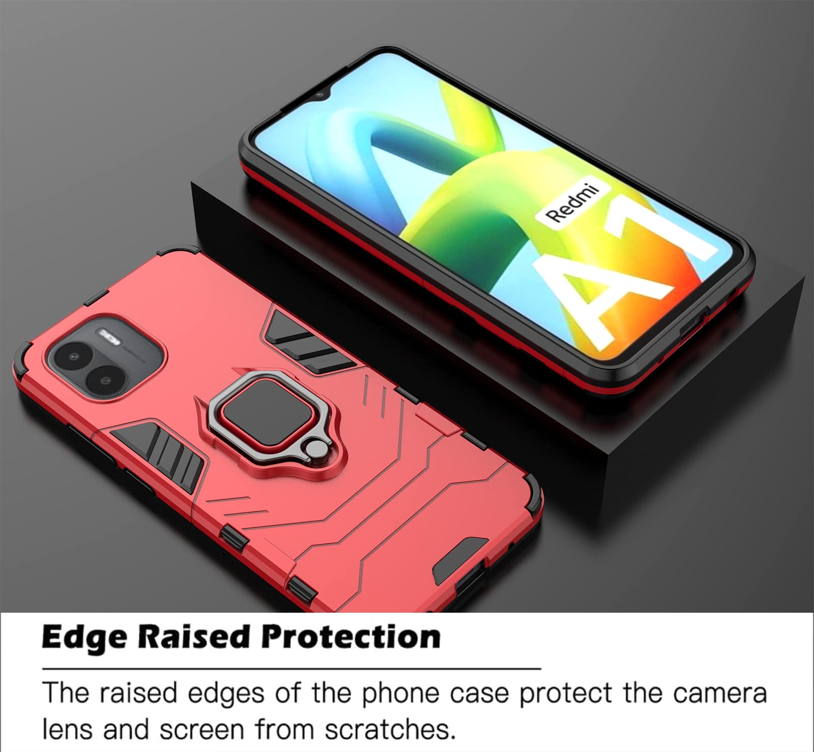 Cover per Xiaomi Redmi A1, Custodia TPU/PC Hybrid Custodie con