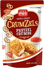 Snacktery Crumzels Pretzel Crumbs - Extra Crispy Pretzel Coating Mix for Breading, Baking & Elevating Your Fried Recipes - 12oz Resealable Pouch, Bursting with Original Flavor