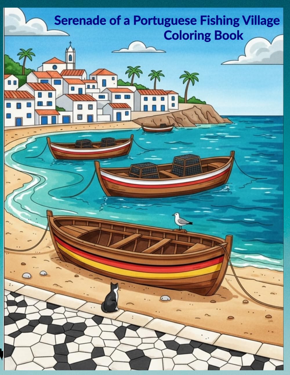 Serenade of a Portuguese Fishing Village Coloring Book: Inspired by Ferragudo, a Fishing Village in the Algarve Region of Portugal