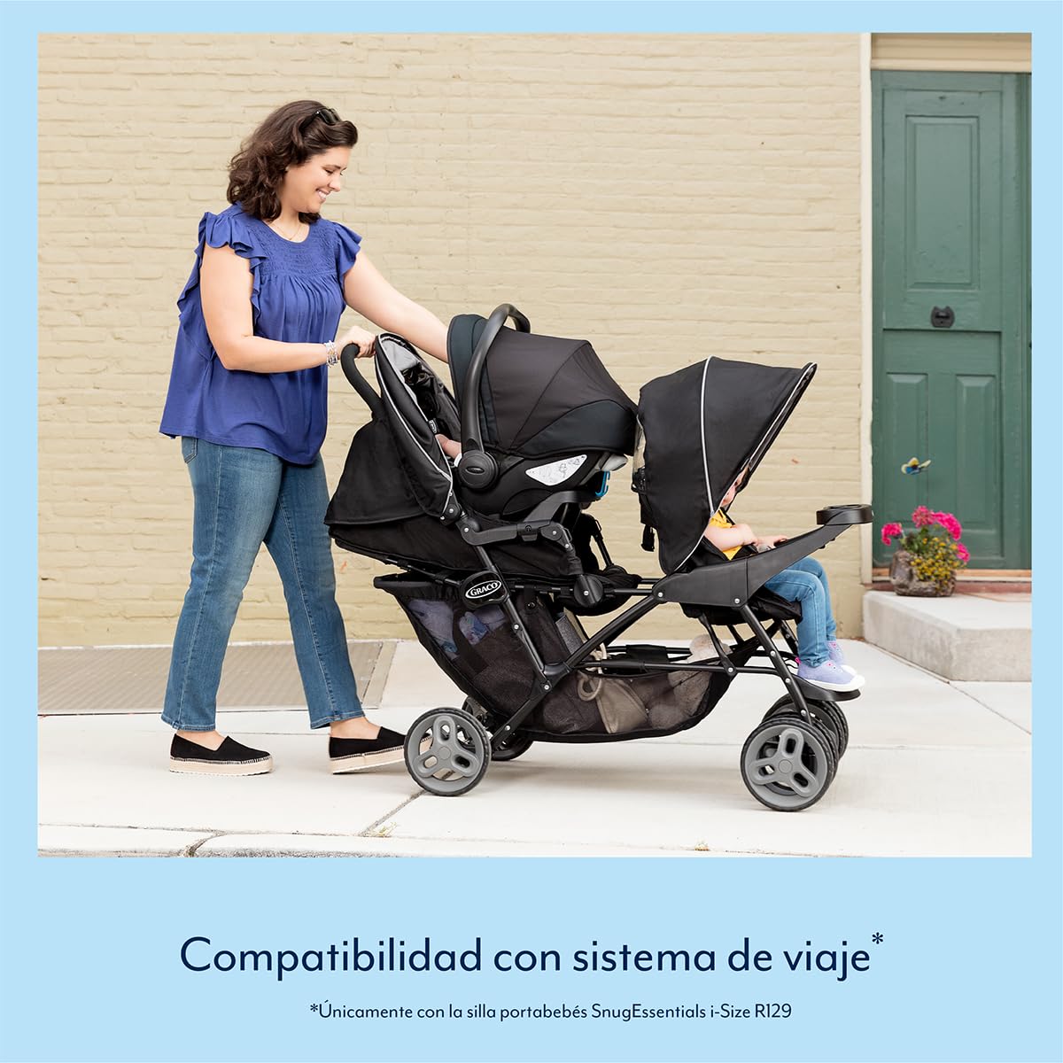 Graco Stadium Duo Click Connect - Silla de paseo, color gris/negro