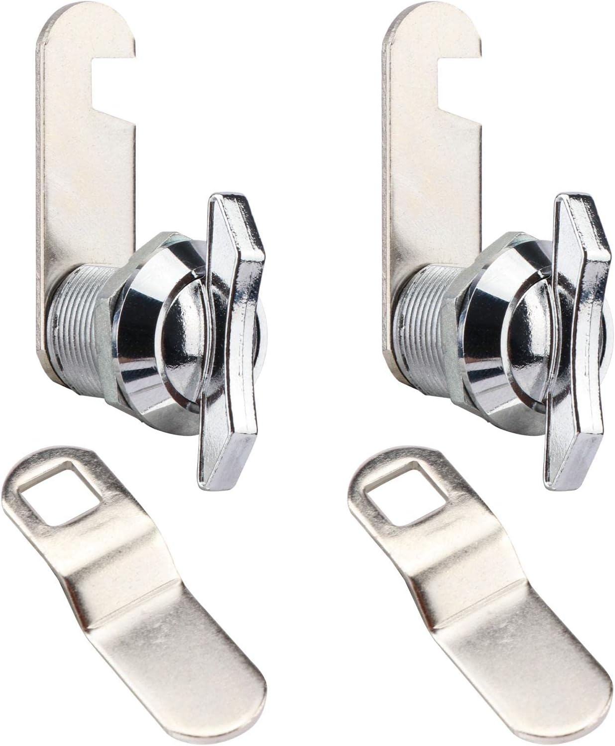 – 2 Pack Thumb Operated Offset Cam Lock, RV Compartment Latch,Non-Locking Cam Lock for RV Compartment Storage Door, Cabinets, Drawers(Size:S)