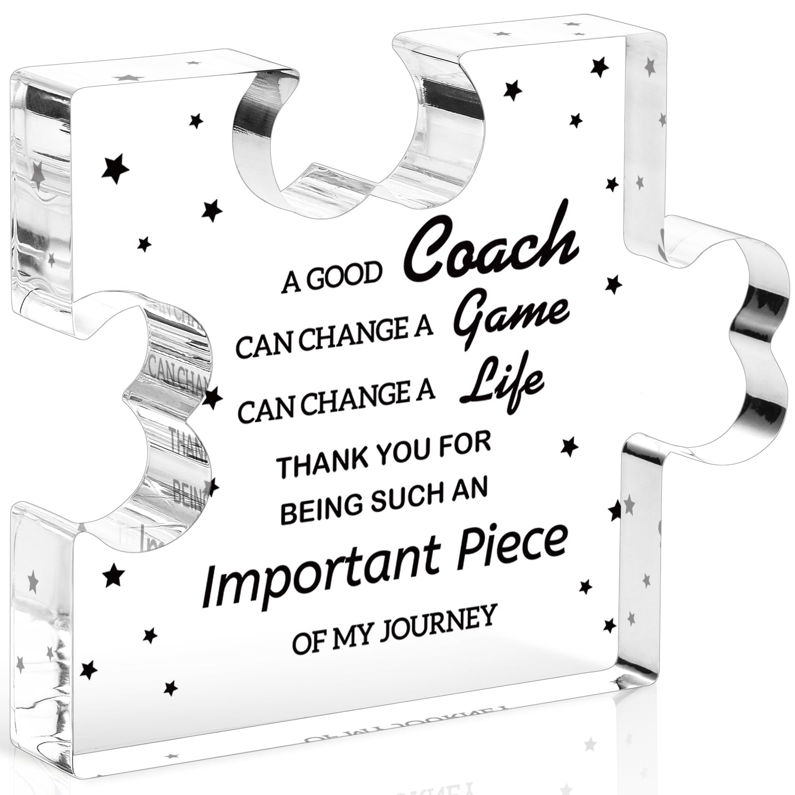 Funnli Baseball Cheer Football Soccer Basketball Coach Gifts Acrylic Plaque, Thank You Gifts for Volleyball Softball Hockey Team Fitness Instructor, Birthday Christmas Thanksgiving Gifts for Coach