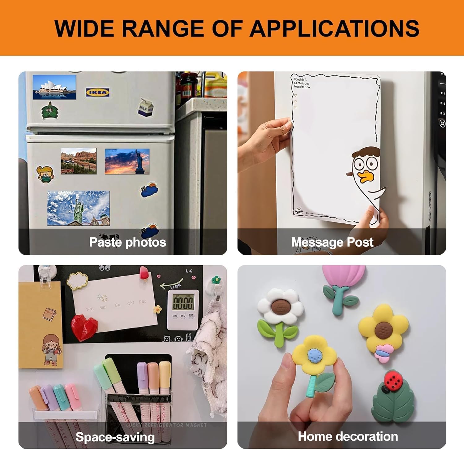ImagiVibe Magnetic Adhesive Sheets,12x12 Inch Cuttable Magnets Flexible Magnet Sheets with Adhesive for Crafts Photos Classroom Decorations Easy Peel and Stickers for Planning and Organization (1 Pc) 4