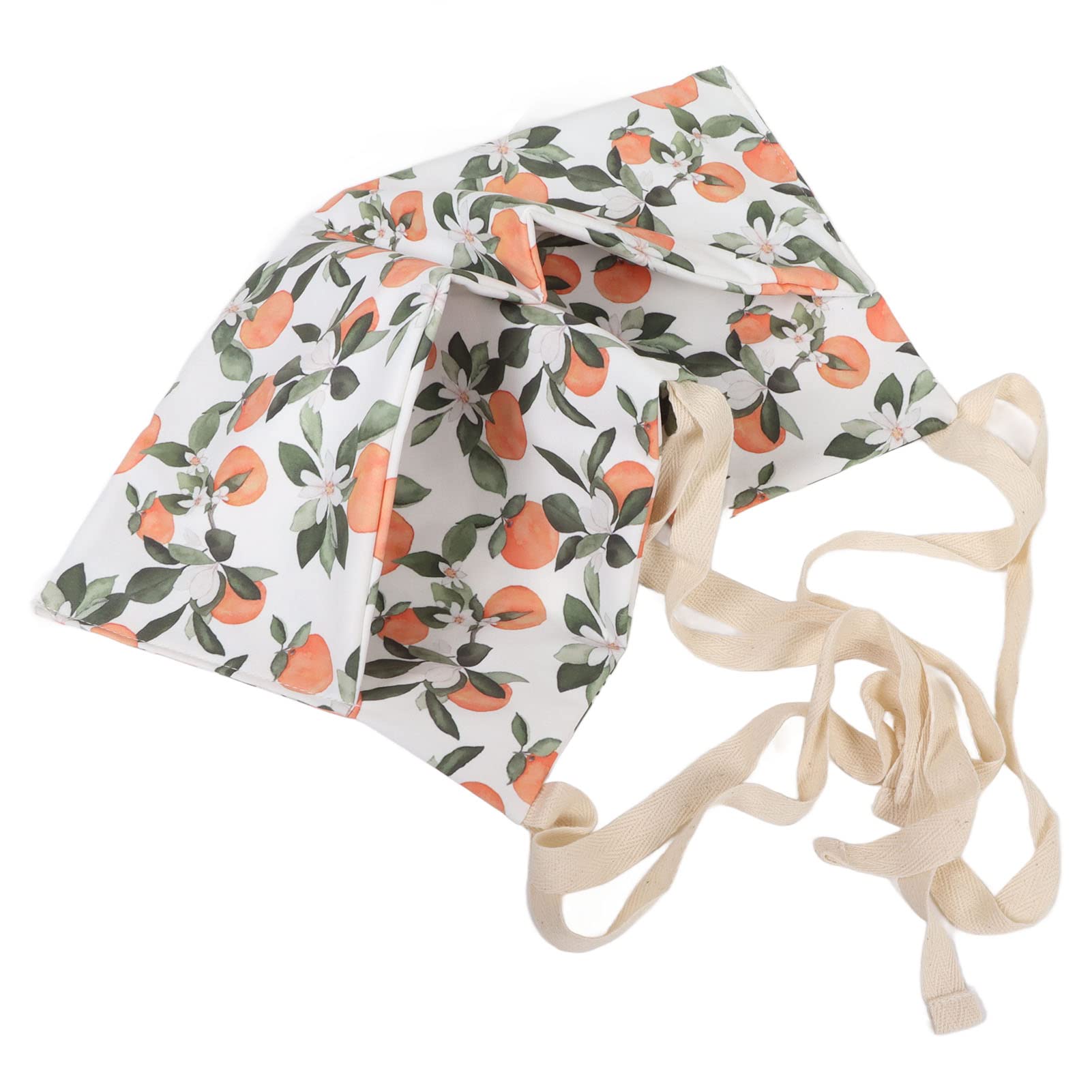 Hanging Diaper Bag High Capacity Printed Cotton Baby Headboard Storage Bag for Home (Orange)-image-21