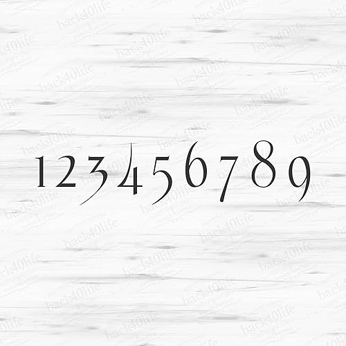 Vista 32 de Personalized Mailbox Numbers - Custom Reflective Vinyl Decal for Street Address - Decorative House Numbering - Gift 3DY - Back40Life (Classic Offset)