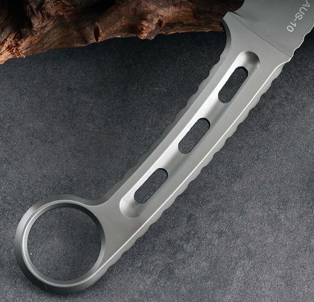Festes Gegen Full Tang messer Edc Outdoor Jagdmesser Feststehende klinge tanto, gegen Einhandmesser, gerade scharfe stahl messer AUS10 griff, survival fixed neck knife, Gürtelmesser mit Kydex scheide