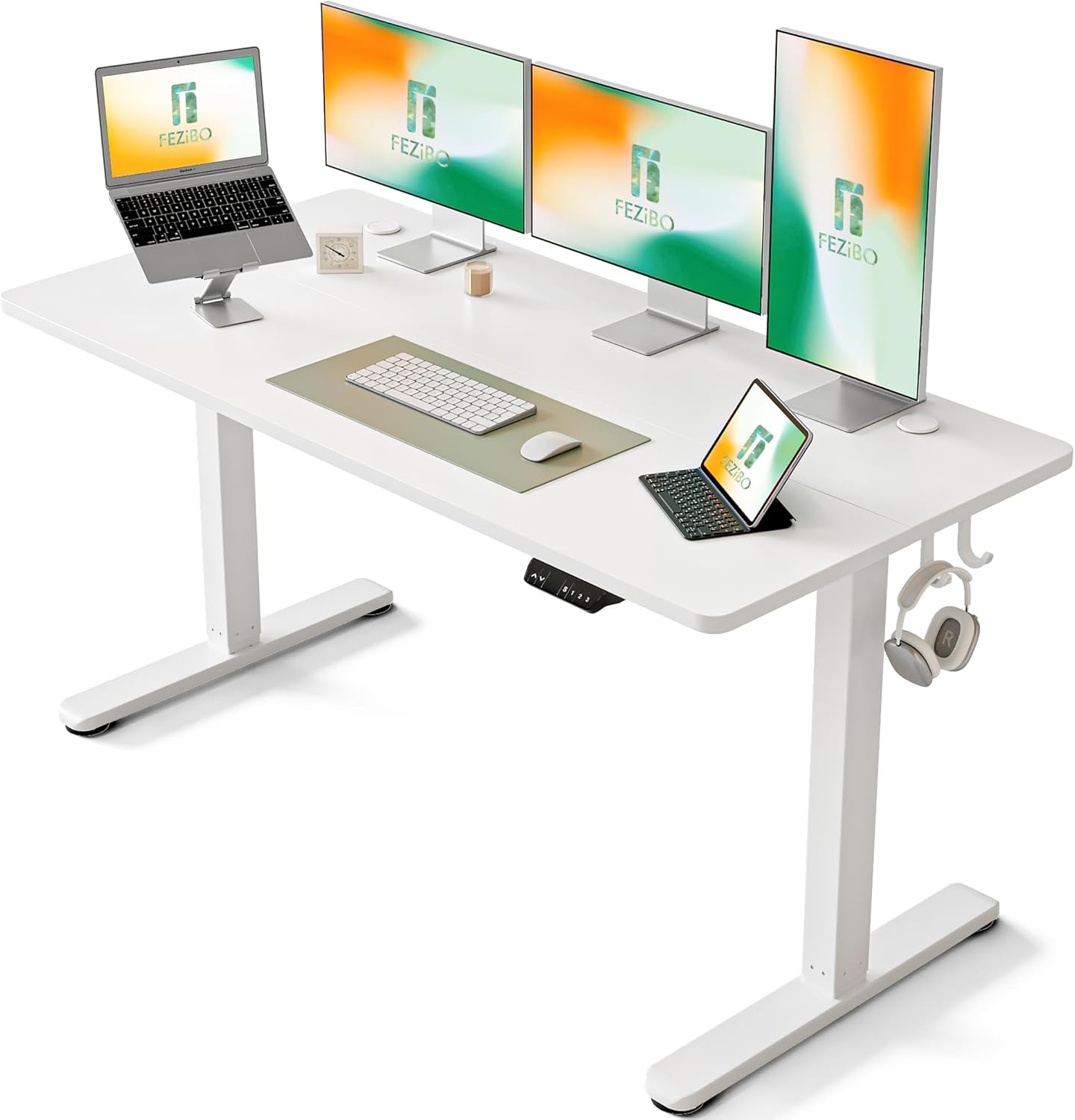 FEZIBO Height Adjustable Electric Standing Desk, 160 * 60cm Stand up