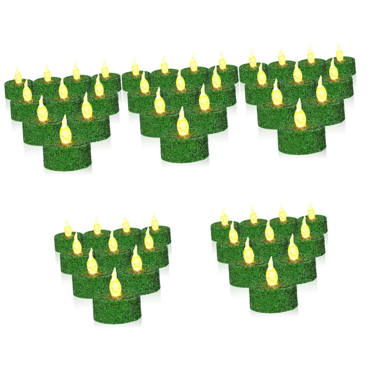 VICASKY 60 Pezzi Candele LED Flameless Tealight Lampade per Decorazione Casa Fiamma Energetico e per Romantiche e Notturne