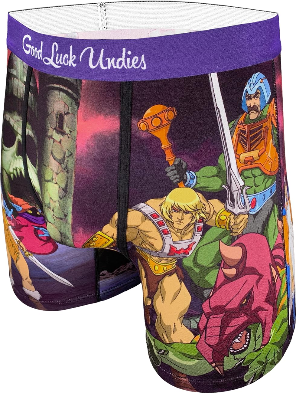 Good Luck Undies Men's Masters of The Universe Boxer Brief Underwear, Masters of the Universe, Heroes, S