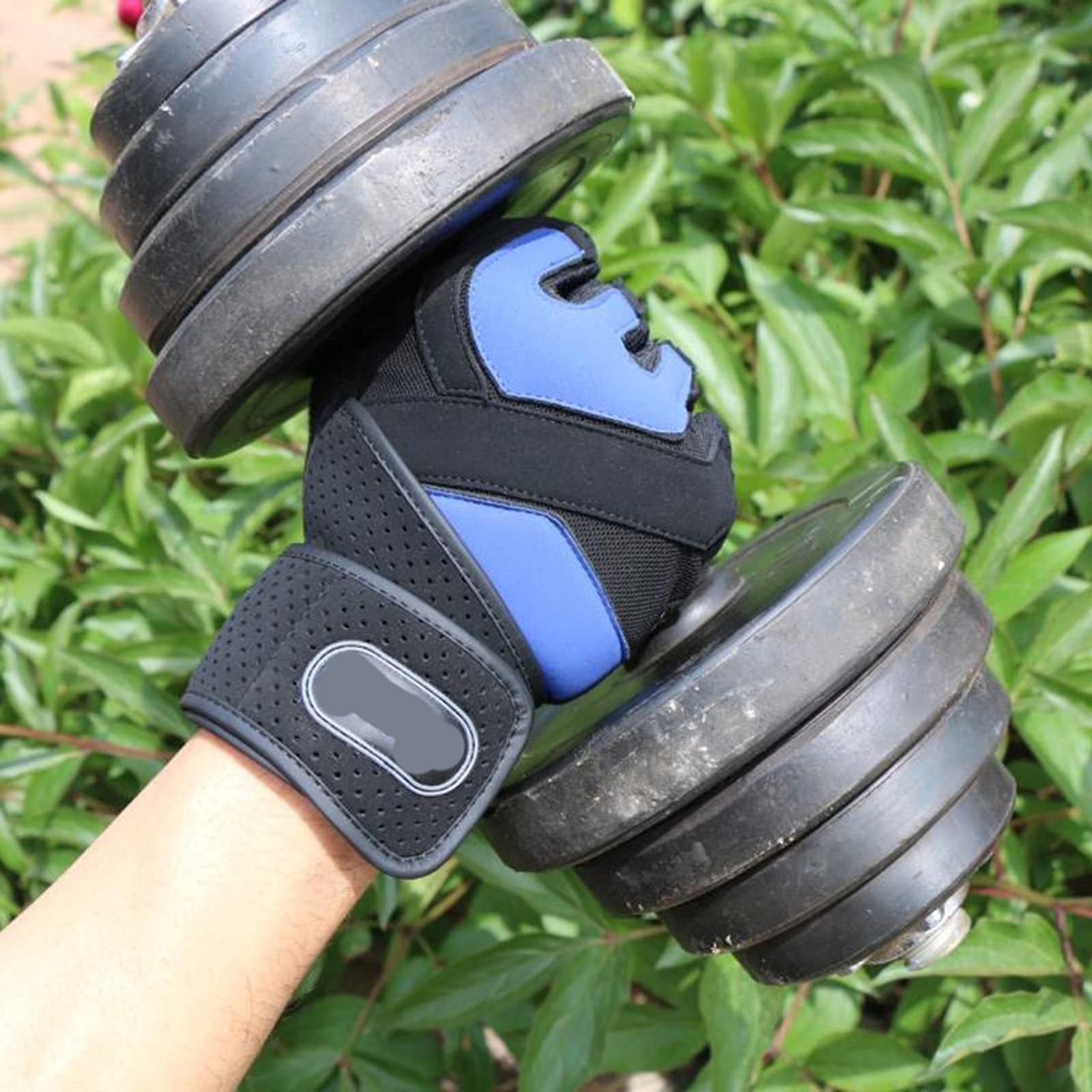 Guanti da allenamento Protezione completa del palmo con polsino per uomo e donnaezze dita Guanti traspiranti con poggiapolsi smorzante per allenamento Trazioni Sollevamento pesi Calisthenics