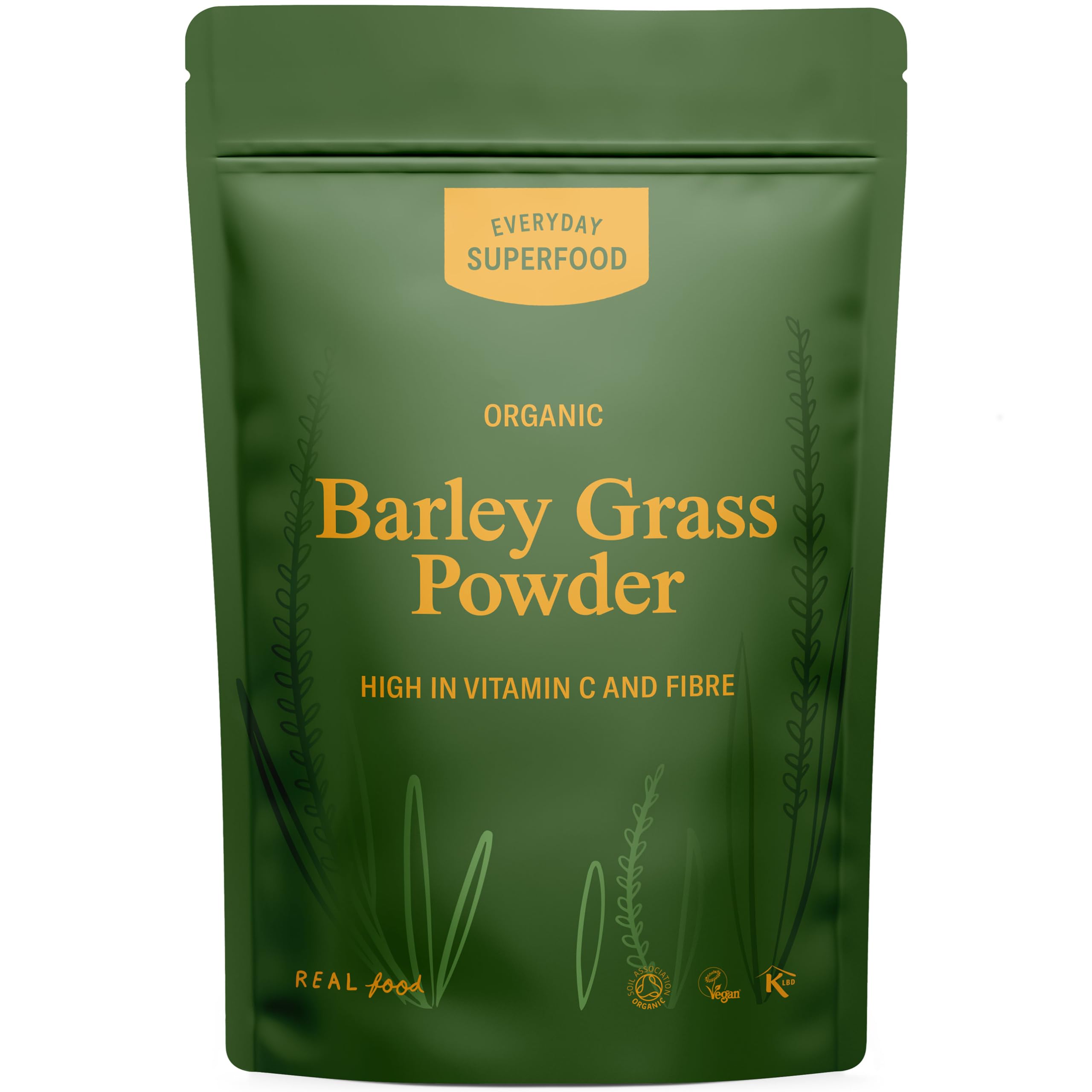 Everyday Superfood Organic Barley Grass Powder 50 Grams, European Grown Barleygrass, Ideal in Juice and Smoothies, Certified Vegan and Kosher