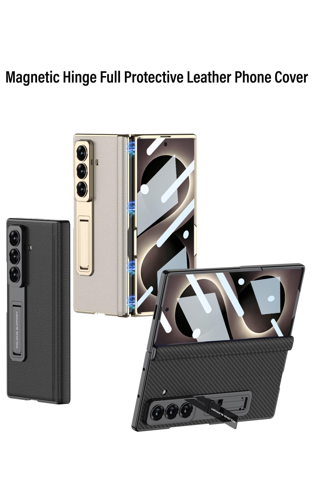 Compatibile con Samsung Galaxy Z Fold 8 Ultra Hinge Case Full Cover Protezione Cerniera Rosa