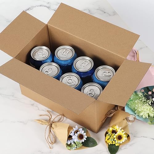 Miniatura 5 de Edenseelake Paquete de 40 cajas de envío de 10 x 6 x 6 pulgadas, cajas de cartón medianas para embalaje, mudanza, correo, color marrón
