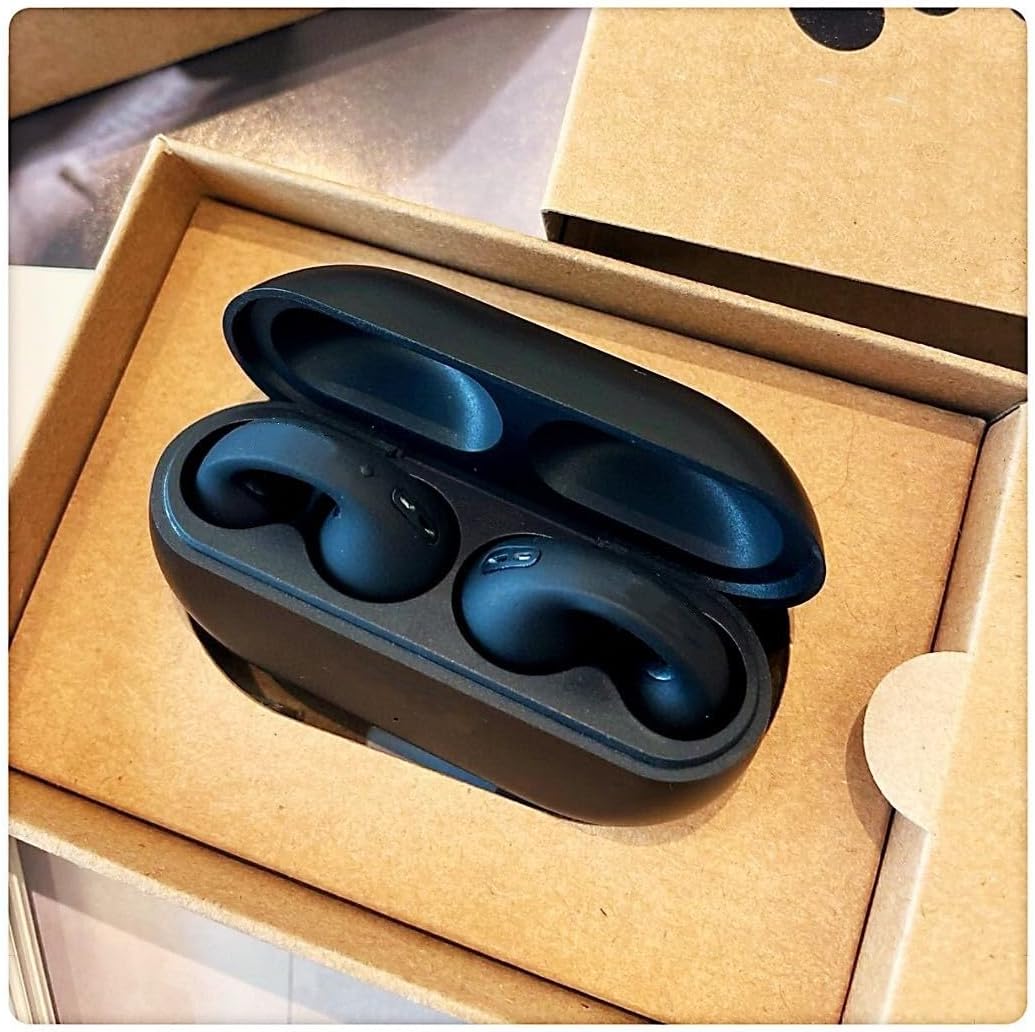 For Ambie Sound Earcuffs 1:1 Ear Earring Wireless Bluetooth Earphones Auriculares Headset Т𝖶Ѕ Sport Earbuds (LOGO Black)