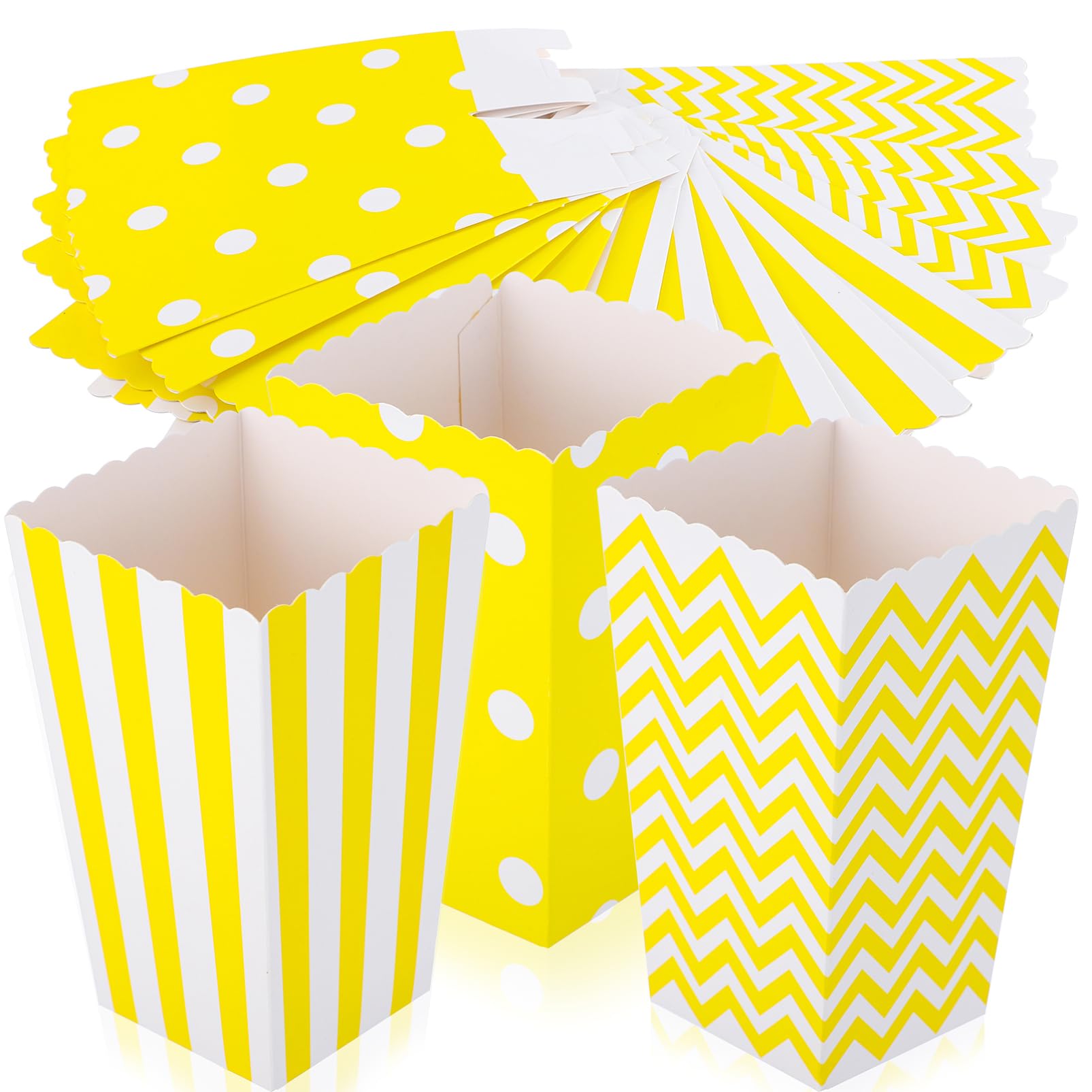 Cabilock Popcorn Treat Boxes Popcorn Serving Boxes Reusable Paper Popcorn Boxes