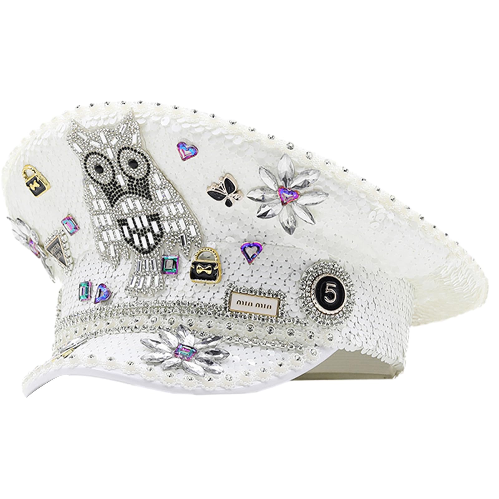 Cappello da Capitano ingioiellato Cappello da Marinaio in Pesante Regalo a per Ragazze Ragazzi Copricapo per Carnevale Festival Musicale Marinaio Donna